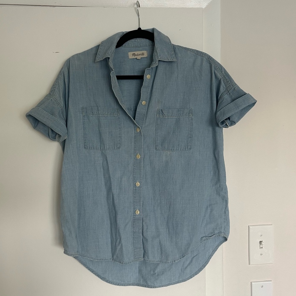 Madewell denim short sleeve button up